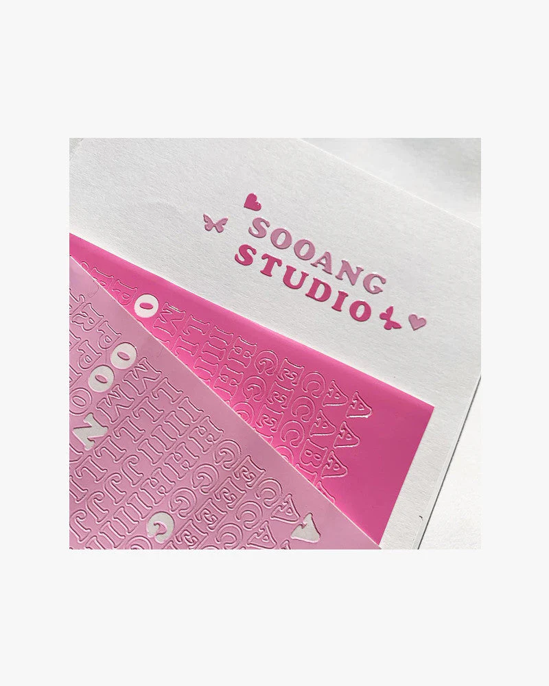 SOOANG STUDIO Alphabet Sticker Sheet (5 Colours) - Image 8