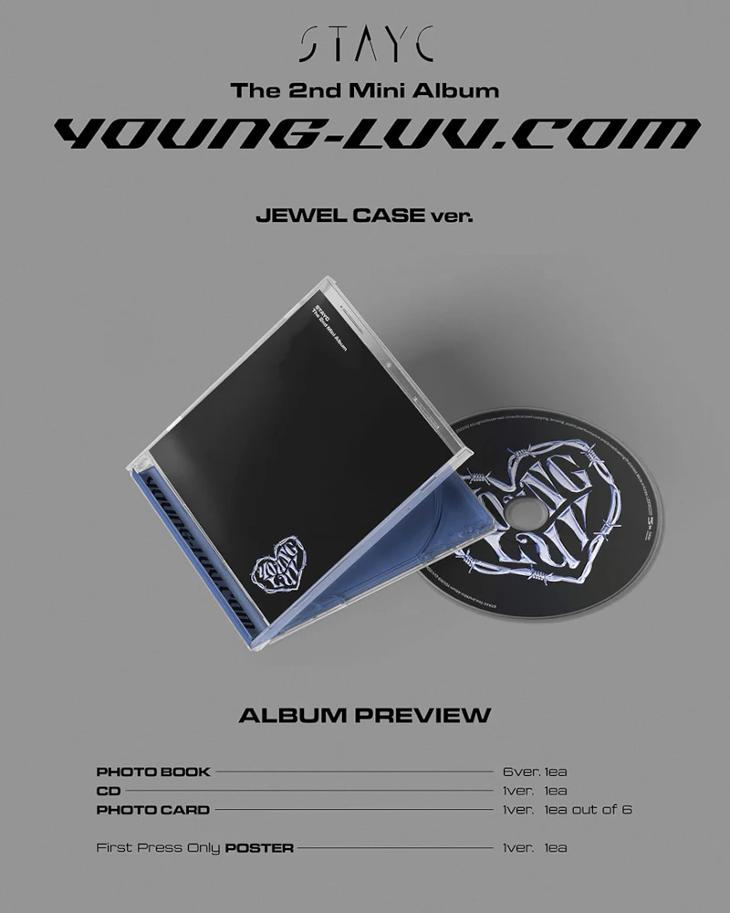 STAYC - YOUNG-LUV.COM (2ND Mini Album) JEWEL CASE Ver. (6 Versions) - Image 2