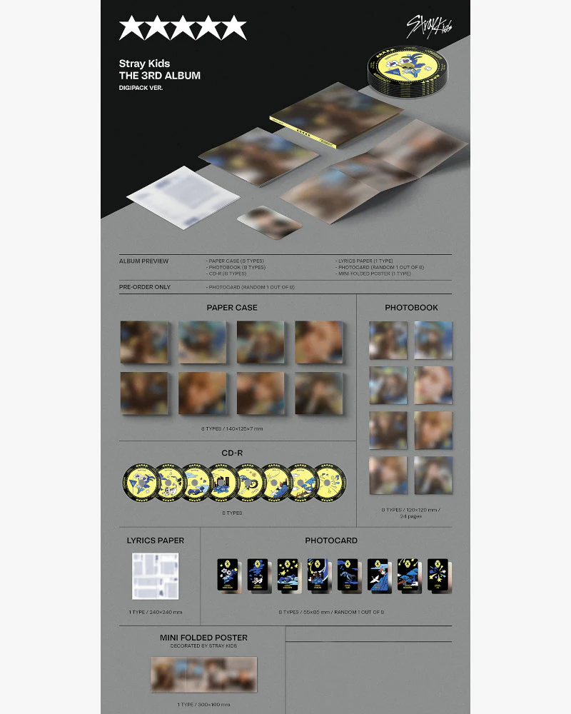 STRAY KIDS - VOL.3 [★★★★★ (5-STAR)] (DIGIPACK VER.) (8 Versions) - Image 2