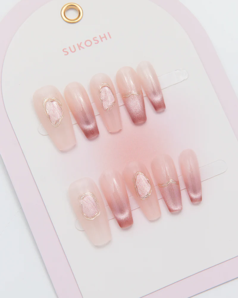 SUKOSHI Handmade Press-On Nails Glitter Sorbet