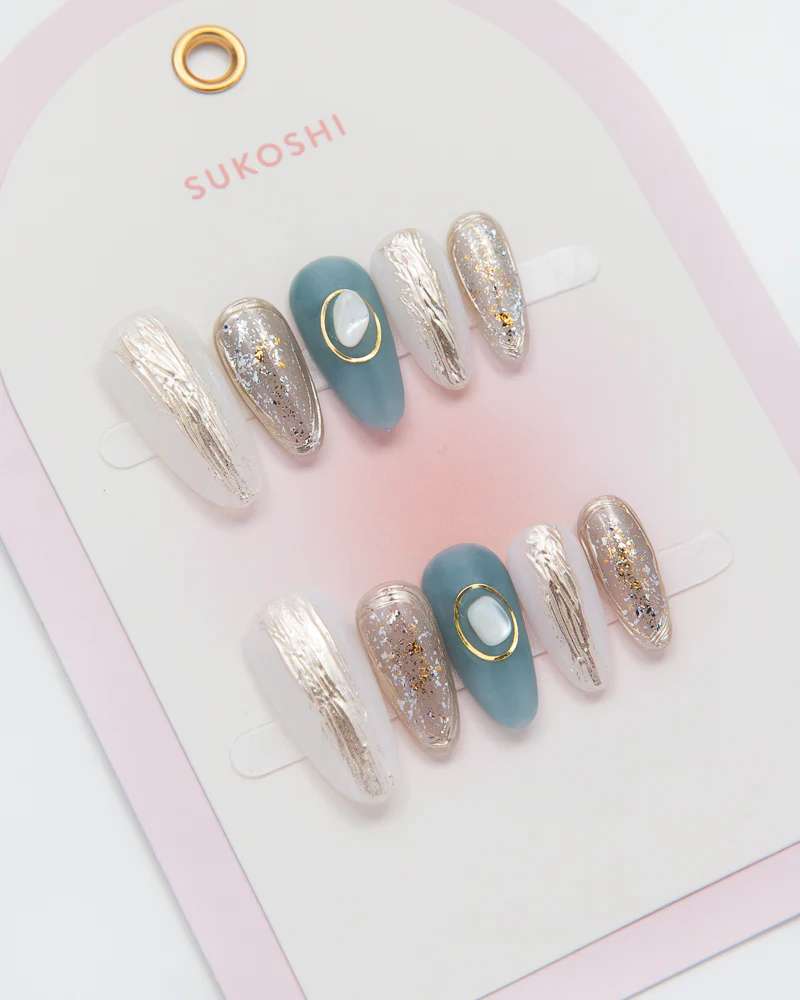 SUKOSHI Handmade Press-On Nails Mermaid Scales