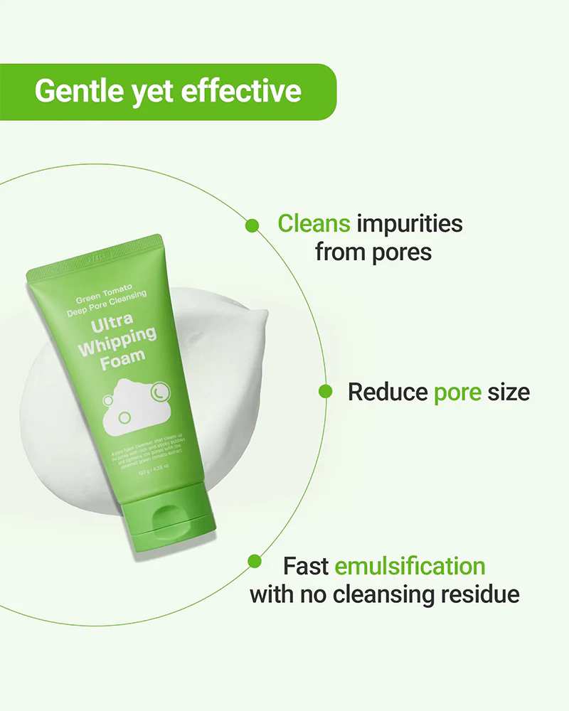 Sungboon Editor Green Tomato Deep Pore Cleansing Ultra Whipping Foam - Image 4