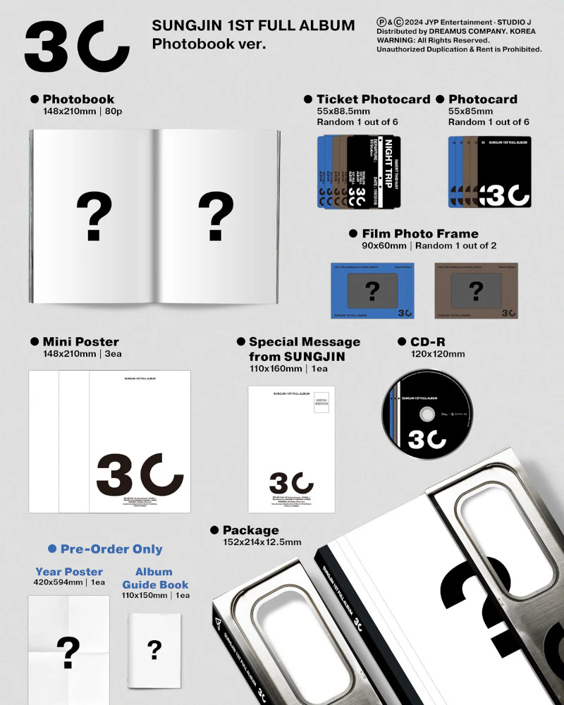 SUNGJIN (DAY6) - 1st Full Album [30] (Photobook Ver.) - Image 2