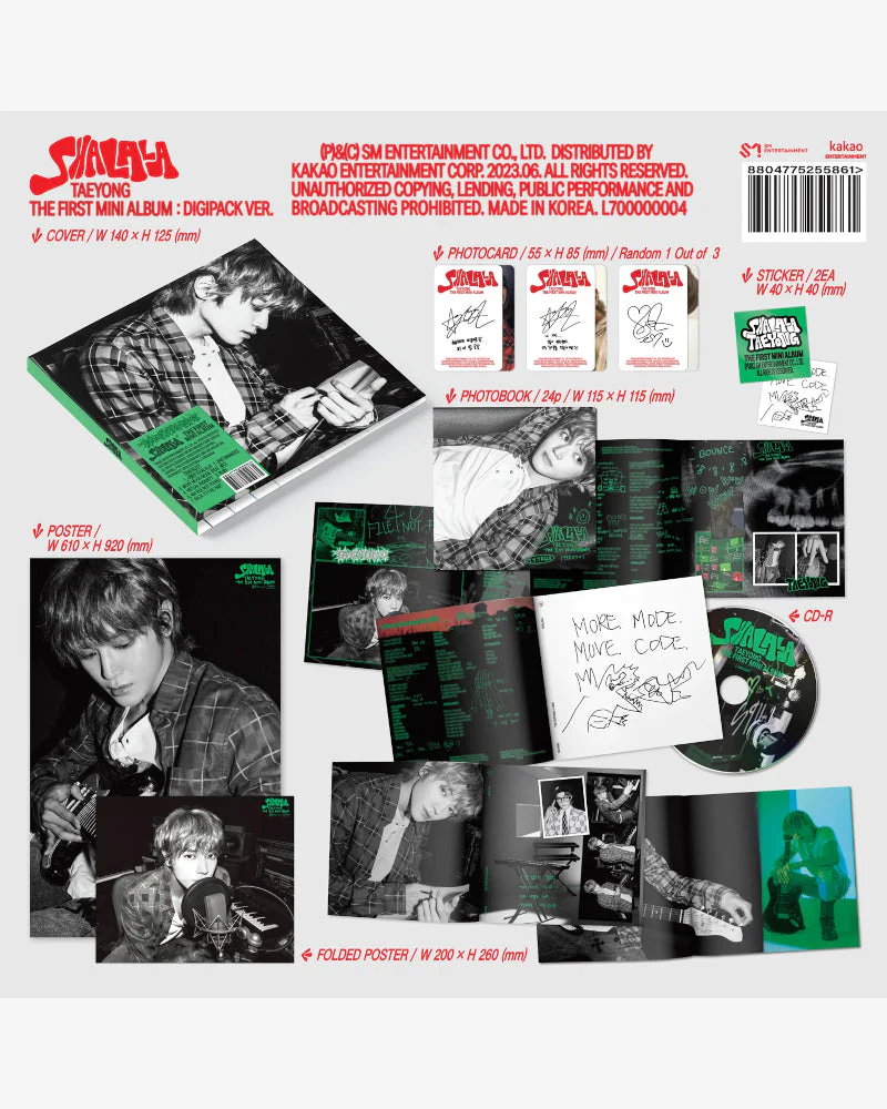 TAEYONG (NCT) - 1st Mini Album [SHALALA] Digipack Ver. - Image 2