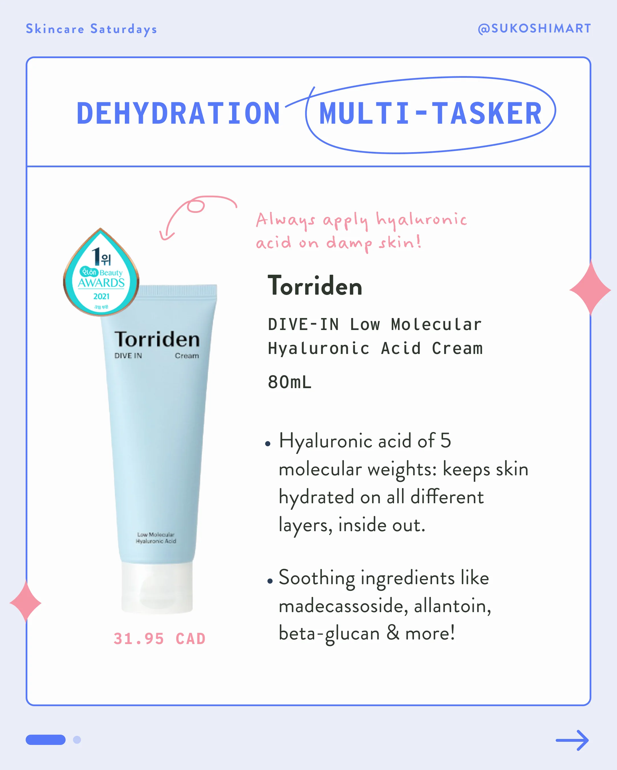 Torriden DIVE-IN Low Molecular Hyaluronic Acid Cream 80mL - Image 8