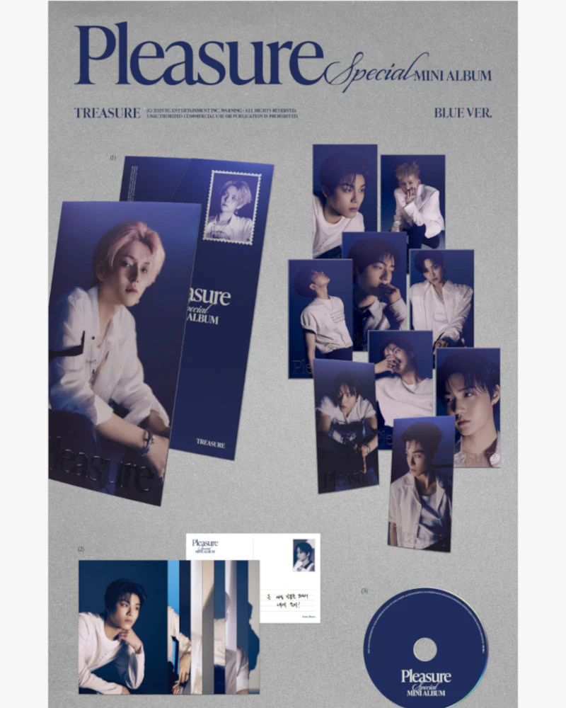 TREASURE - SPECIAL MINI ALBUM [PLEASURE] [BLUE VER.] (10 Versions) - Image 2