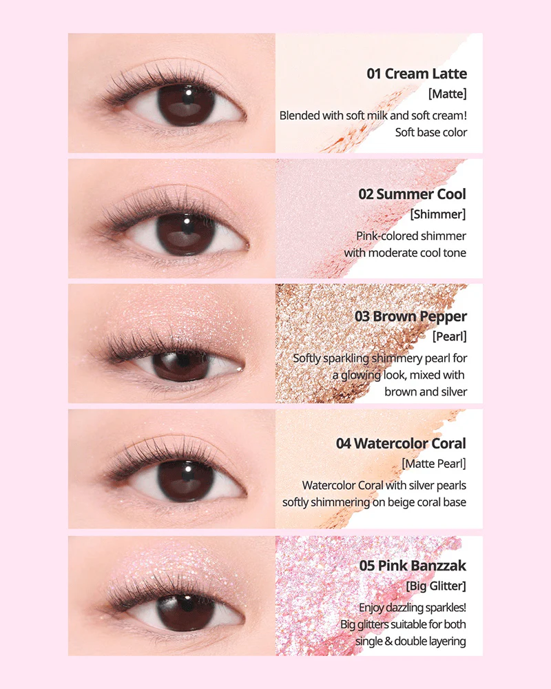 TWINKLE POP by CLIO Pearl Gradation Allover Palette #For, Pink Season - Image 4