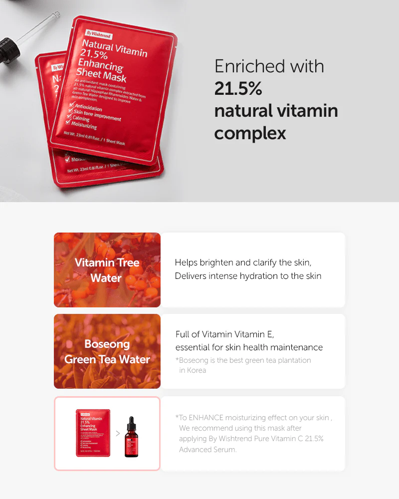 By Wishtrend Natural 21.5% Enhancing Sheet Mask - Image 3