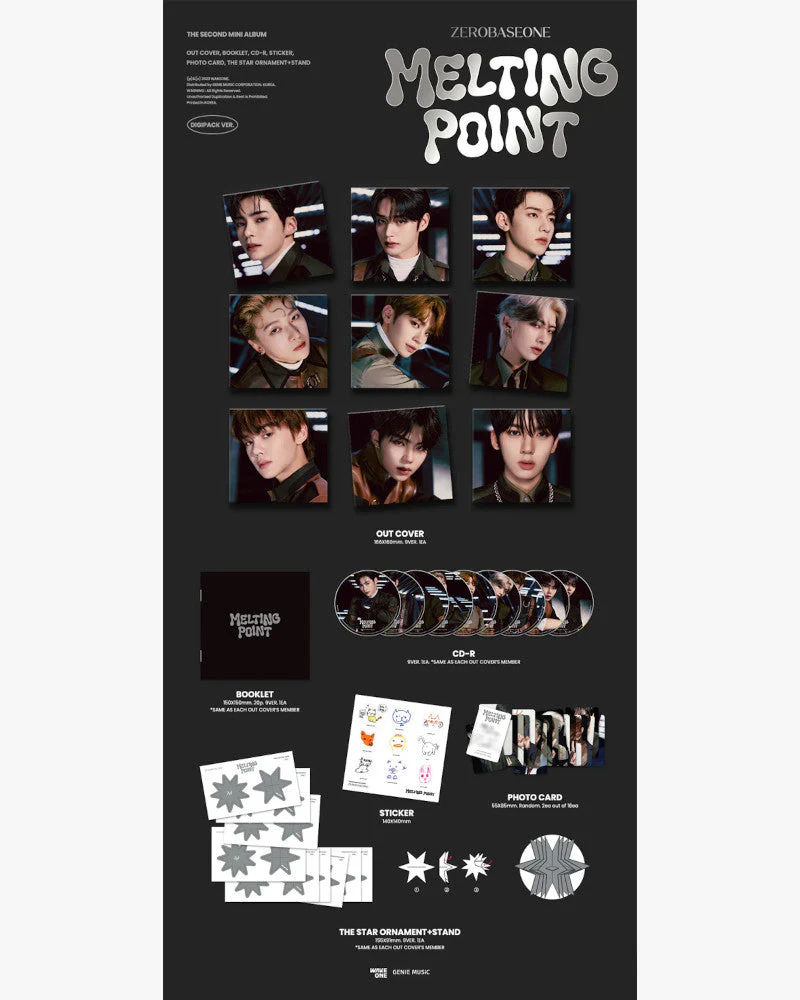ZEROBASEONE - 2ND MINI ALBUM [MELTING POINT] (Digipack Ver.) (9 Versions) - Image 2